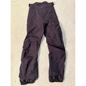 Marmot Snow Ski Pants Nylon Cargo Pocket Black Mens Size Medium Adjustable Waist